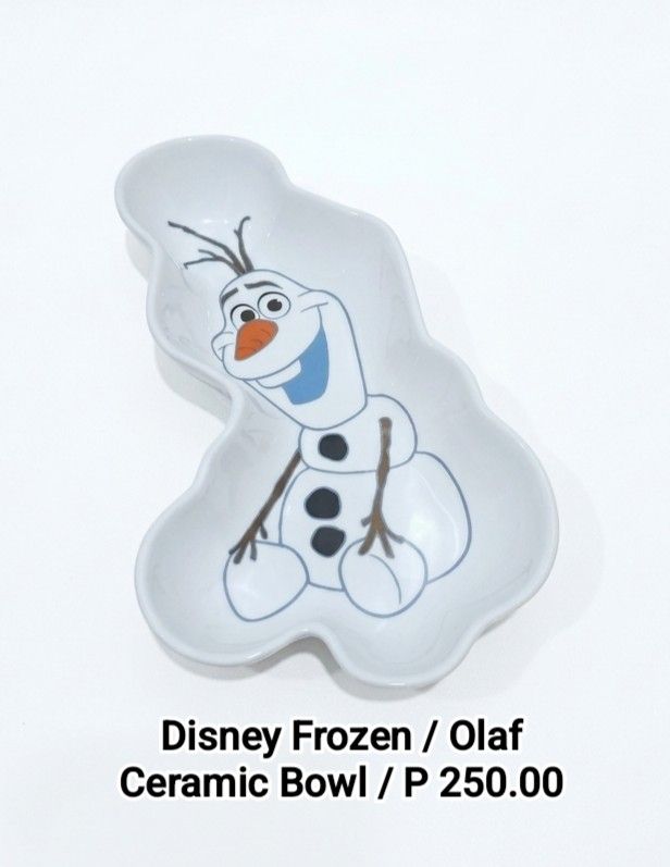 Disney Frozen Olaf Ceramic Bowl (Category: Dinnerware & Cutlery) located in Binan City. Submitted by mayjhe (Listing ID 1466472688, Image 1). Description: 💛 For Sale 💛 🌸 Disney Frozen Olaf 🍀 Ceramic Bowl 📍 Condition: Good / No box 💰 Price is ₱ 250.00 👉 Other details posted 🇵🇭 Location Biñan Laguna 🛵 Courier J& T and Lalamove 📋 Shipping by schedule 📍 NO COD & COP 📌 All items are carefully packed and labeled with Fragile stickers for b