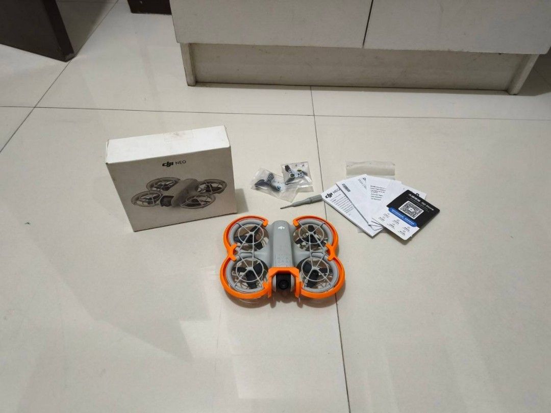 DJI Neo Drone (Category: Drones) located in Batangas. Submitted by batangascitywatches (Listing ID 1466444286, Image 2). Description: DJI Neo 1 • Up To 4k Ultra HD At 30 FPS • 12MP Photos • Approx 18min Flight Time • 22GB Internal Storage • Multiple Modes • Lightweight • No Issues • In Good Condition Inclusions • Original Battery Pack • Original Box • Original Papers & Manuals • Original Sealed Extra Propellers • Original Propeller Guards • Origi