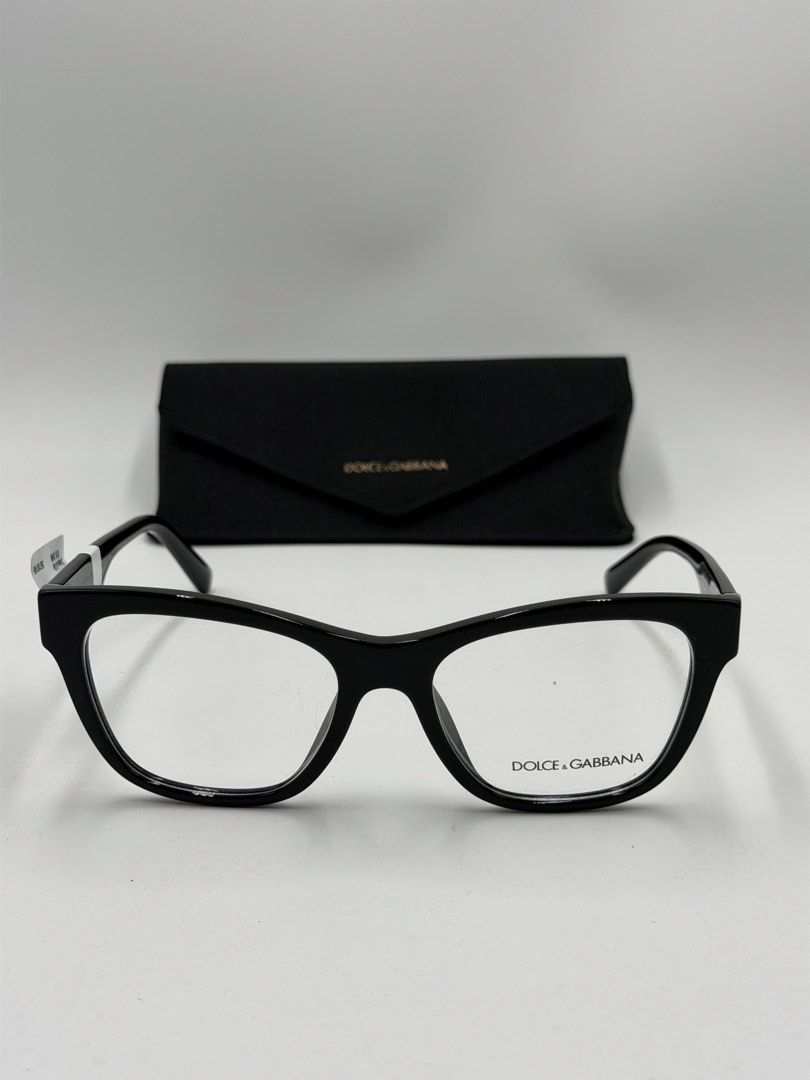 Dolce & Gabbana DG3430 (Category: Luxury Accessories) located in Quezon City. Submitted by _cmluxephilippines (Listing ID 1466357405, Image 2). Description: Dolce & Gabbana DG3430 eyeglasses in the polished black (color code 501) finish. Product Specifications • Brand: Dolce & Gabbana • Model Number: DG3430 501 • Frame Style: Full-rim square / subtle cat-eye hybrid tailored for women • Material: Premium lightweight acetate • Design Accents: Iconi