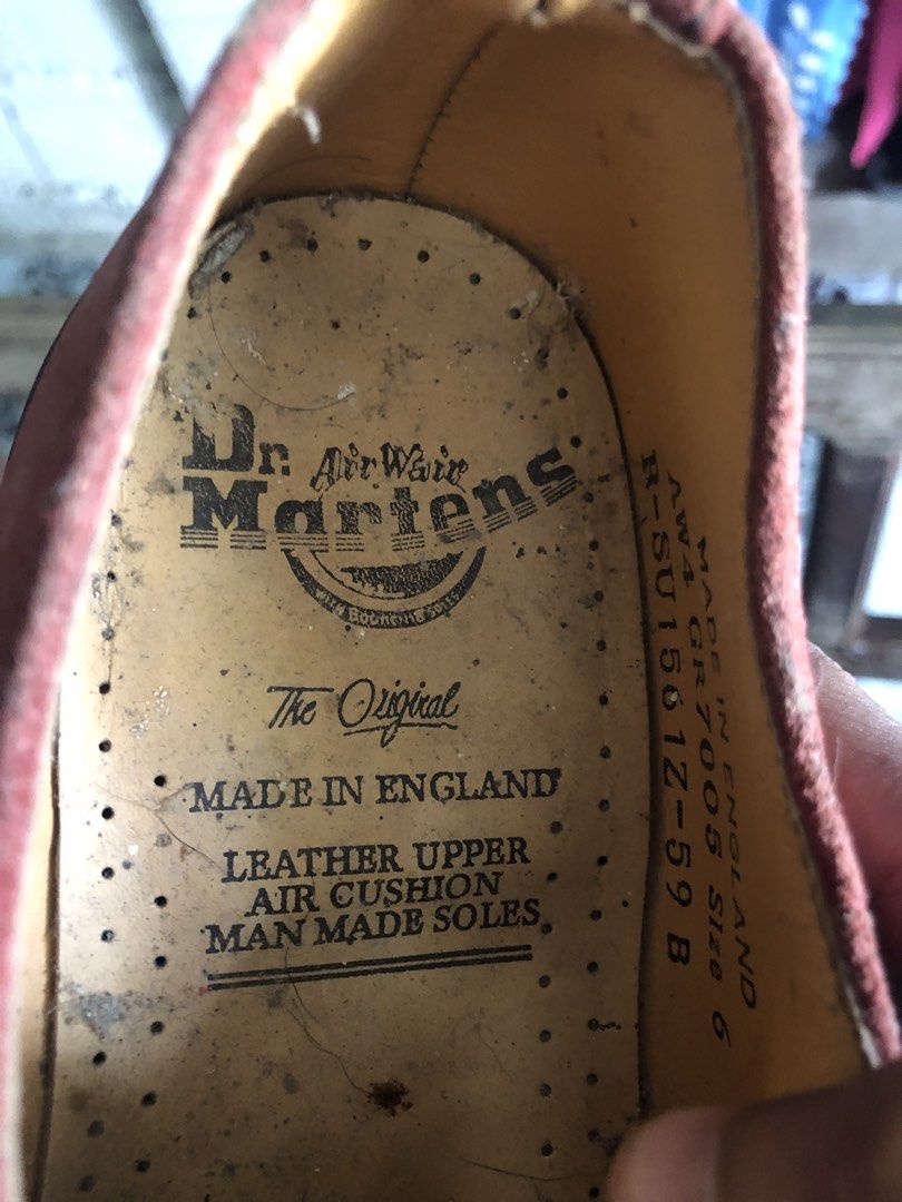 DR MARTENS 1561 RED SUEDE (Category: Casual Shoes) located in Manila. Submitted by haul0fhauls (Listing ID 1466440011, Image 2). Description: size 6 Us mens 40 39 EU nakatambak lang kayo na po mag pa linis or repaint lang kailangan 1500 free shipping nalang po authentic .