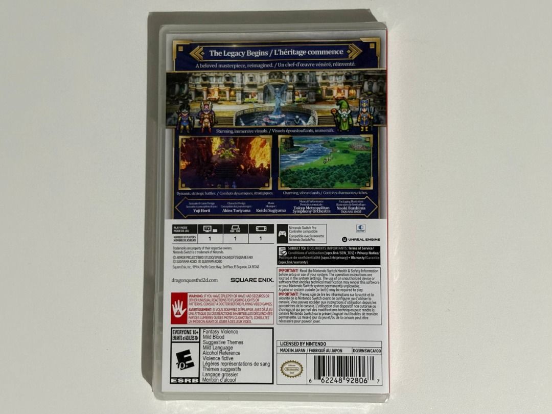 Dragon Quest III HD-2D Remake (Category: Nintendo) located in Quezon City. Submitted by jcmlico (Listing ID 1466390719, Image 2). Description: Dragon Quest III HD-2D Remake Brand-new, factory sealed (Y-fold seal) Version: US / Region 1 Game-on-Cart (Playable on all Nintendo Switch models) Perfect for DQ games collectors! Can do meetup or delivery Shipping Options: 1) Lalamove 2) LBC 3) J&T Shipping fee is shouldered by buyer* Meetup Locations 1) 