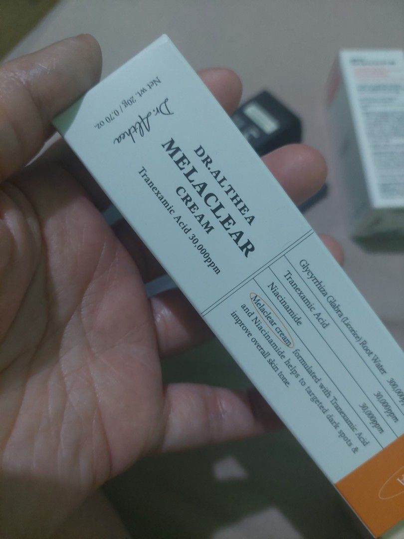 dr.althea Melaclear Cream (Category: Face Care) located in Manila. Submitted by cauilmg (Listing ID 1466396302, Image 1). Description: Dr Althea Melaclear Cream For dark spots and improve overall skin tone Fresh from korea.