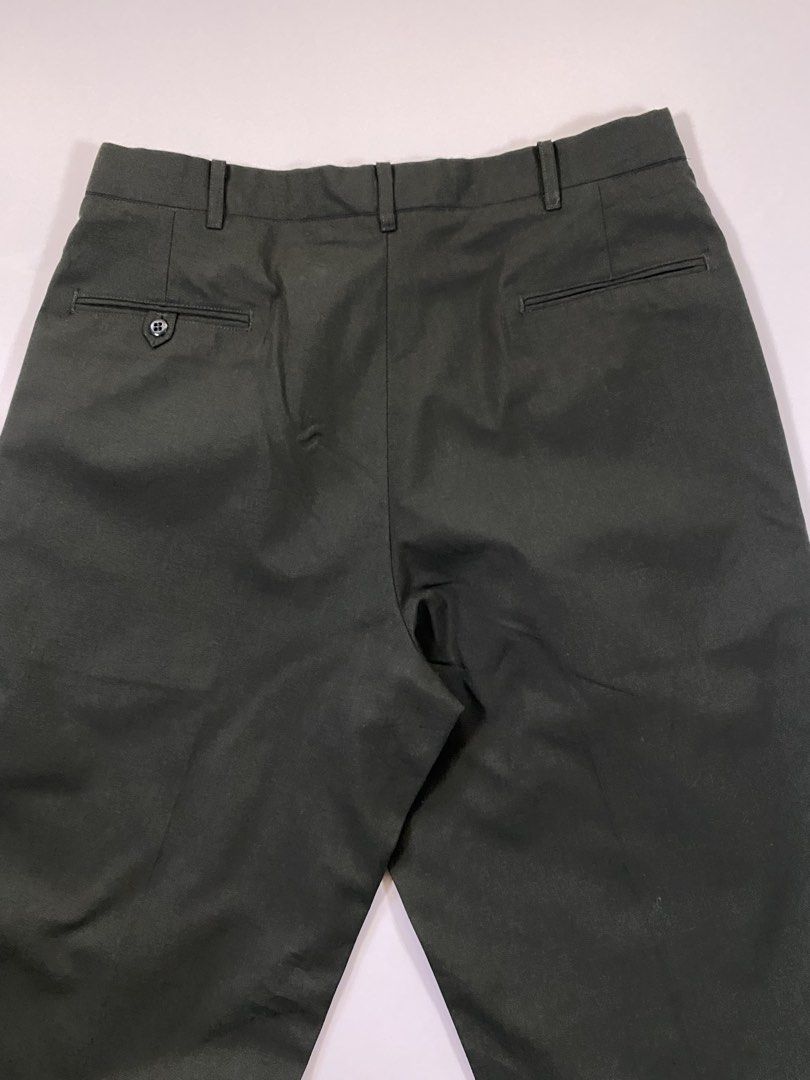 DSCP Military Army Trouser Wool (Category: Trousers) located in Bago City. Submitted by johnpaul_gidlayan (Listing ID 1466468101, Image 3). Description: DSCP Army Trouser Wool Item Details Size: 36 Lenght: 41.5 Leg Opening: 9 Rise: 12.5 Condition: Excellent condition (needwash) Color Rate: 9.5/10 Flaws: None (Item color vary due to lighting) — Price: 850+sf.