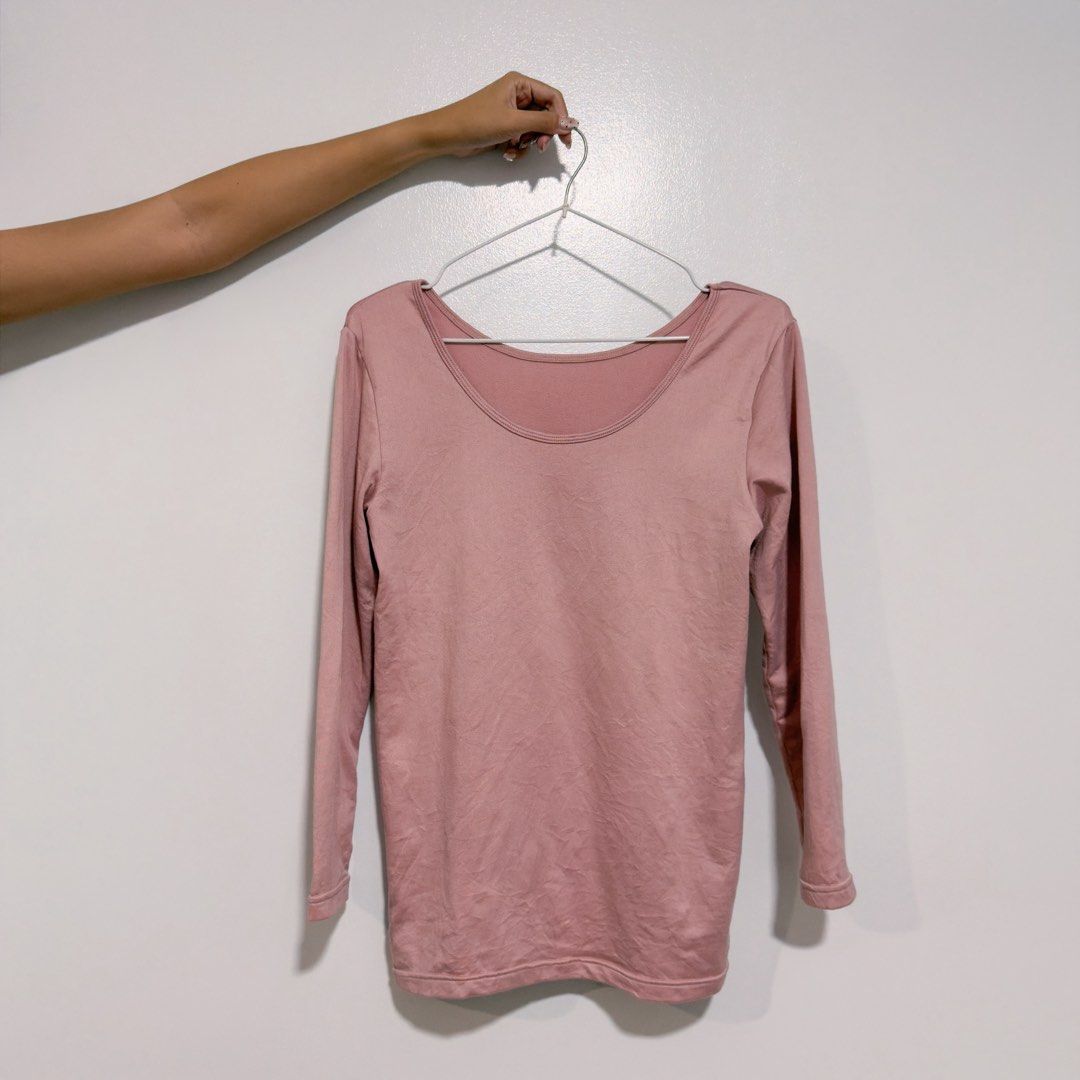 dusty pink long sleeve top (Category: Longsleeves) located in Cebu City. Submitted by cuteoncue (Listing ID 1466443947, Image 2). Description: med-large (large on tag).