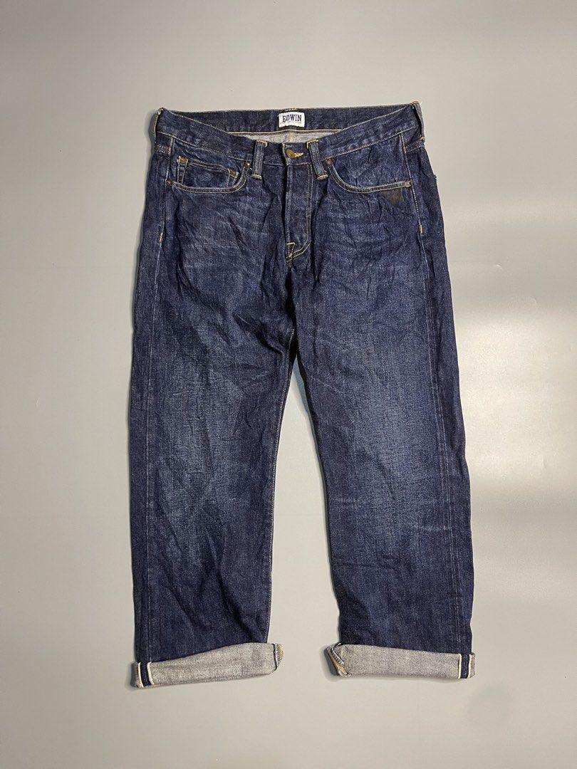 Edwin ButtonFly Selvage Denim (Category: Jeans) located in Pagadian. Submitted by thrift.wrld (Listing ID 1466418452, Image 1). Description: [Available] Edwin ButtonFly Selvage Denim Dimensions: • Waist: 34 • Length: 39 • Thigh: 12.5 • Hem: 8.5 • Mine: 2,300 + ₱9O shipping fee (sf) Details: • Flawless, crisp condition with zero flaws.