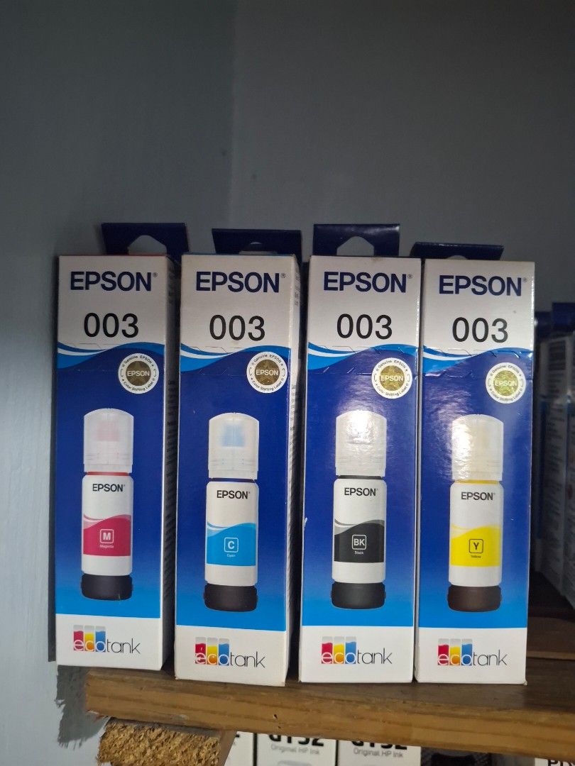 Epson 003 Original Brandnew Ink (Category: Printers, Scanners & Copiers) located in Manila. Submitted by jackie0609 (Listing ID 1466394036, Image 2). Description: we supply Brand new Ink cartridges and toner nationwide ❗ 📌Original Brand new Ink Hp 682 Black/Tri-Color Hp 680 Black/Tri-Color Hp 678 Black/Tri-Color Hp 704 Black/Tri-Color Hp 932xL Black Hp 933xL Cyan Yellow Magenta Hp 955xL Black Cyan Yellow Magenta Hp 728 300ml / 130 ml Black Cyan 
