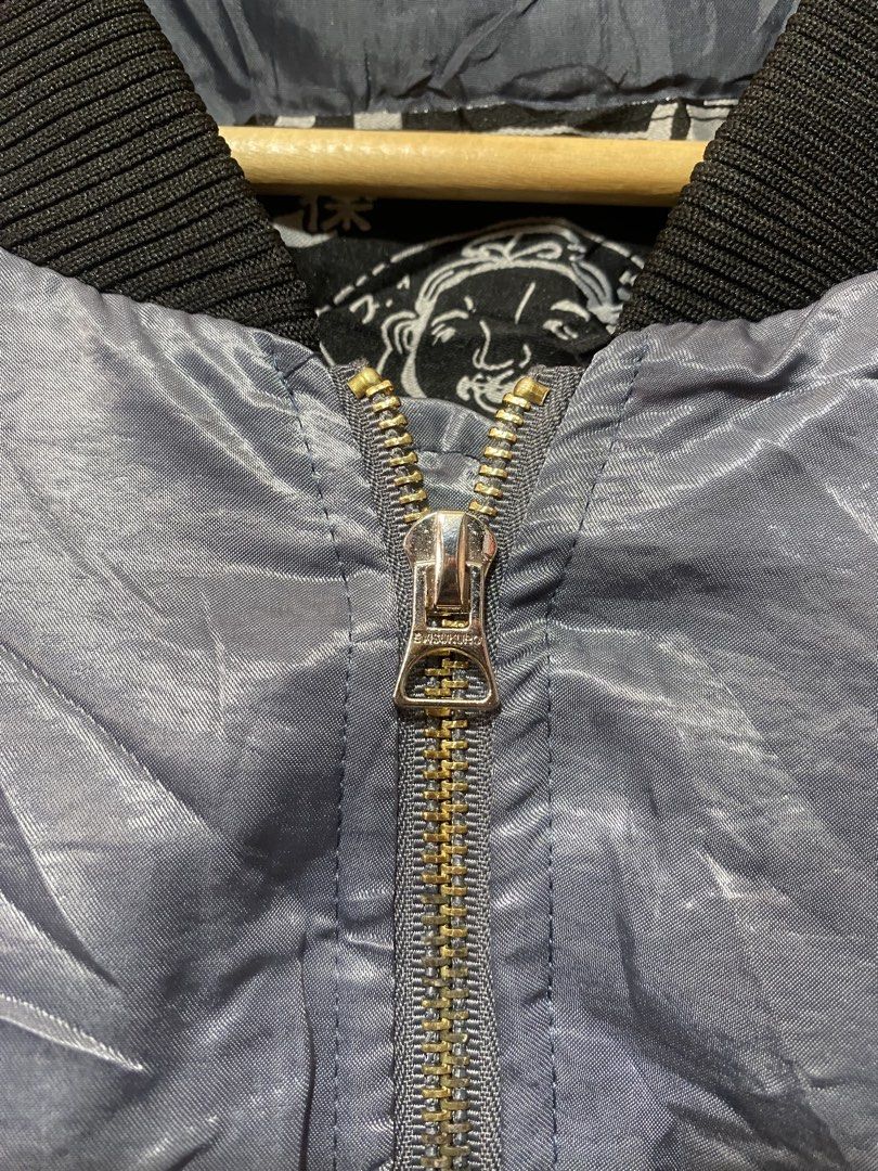 Evisu bomber Jacket (Category: Coats, Jackets and Outerwear) located in Angeles City. Submitted by reyhermano07 (Listing ID 1466507668, Image 3). Description: Evisu bomber Jacket Size. Large Good Condition No issue.