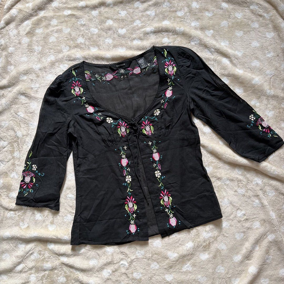 EXPRESS 3/4 sheer top (Category: Longsleeves) located in Manila. Submitted by shefindshope (Listing ID 1466447246, Image 1). Description: .