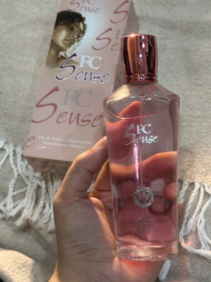 FC Sense Eau de Parfum 100ml (Category: Fragrance & Deodorants) located in Manila. Submitted by tenshiii185 (Listing ID 1466528426, Image 2). Description: Brand new FC Sense Eau de Parfum (100ml). Features a lovely pink juice and metallic pink cap, complete with its original box. Opened only for photos, never used. A fresh and easy everyday scent!.