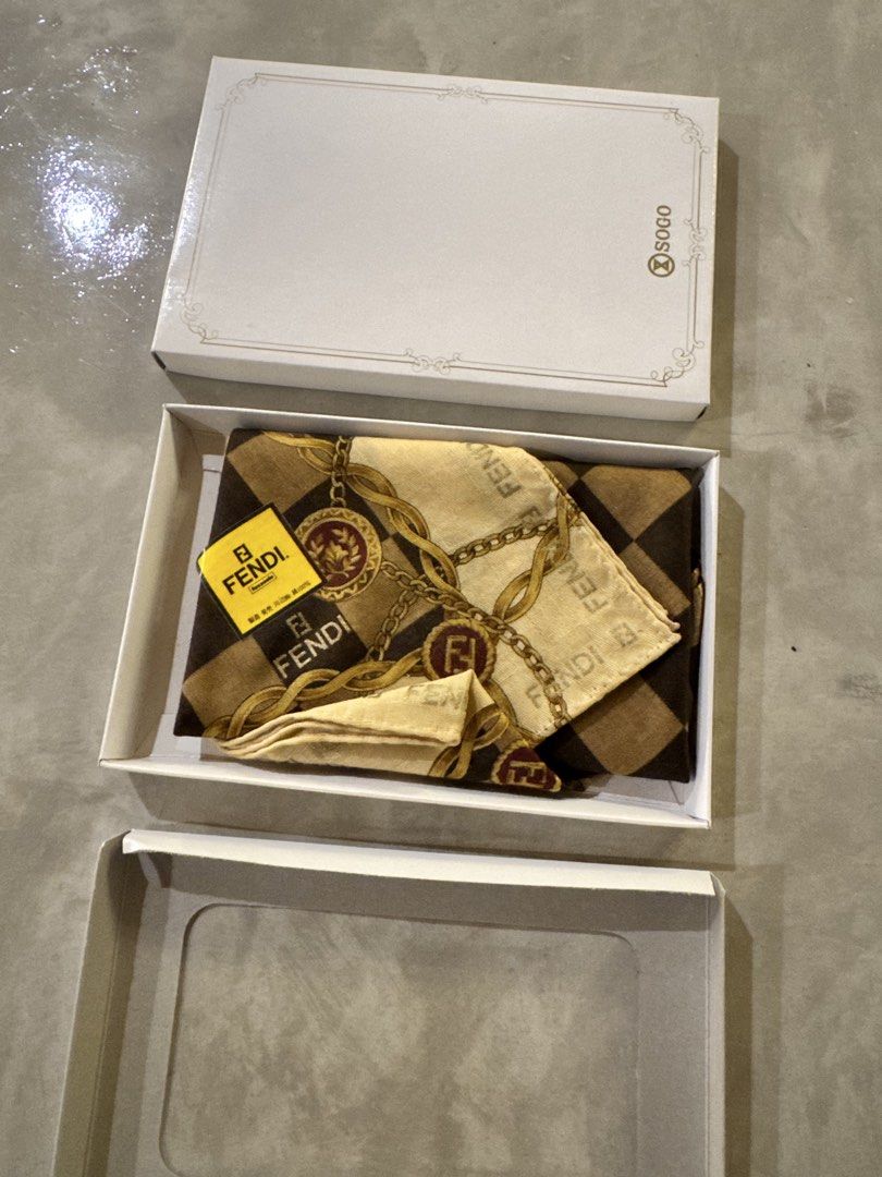 Fendi Handkerchief Gift Set (Category: Luxury Accessories) located in Manila. Submitted by thevintage90_sretro. (Listing ID 1466371794, Image 3). Description: Fendi Handkerchief Gift Set Brandnew with tag legit dm.