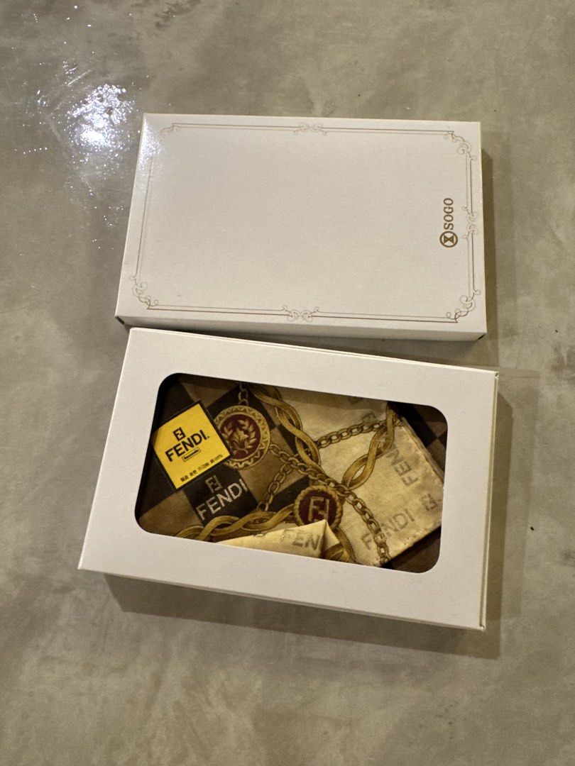 Fendi Handkerchief Gift Set (Category: Luxury Accessories) located in Manila. Submitted by thevintage90_sretro. (Listing ID 1466371794, Image 2). Description: Fendi Handkerchief Gift Set Brandnew with tag legit dm.