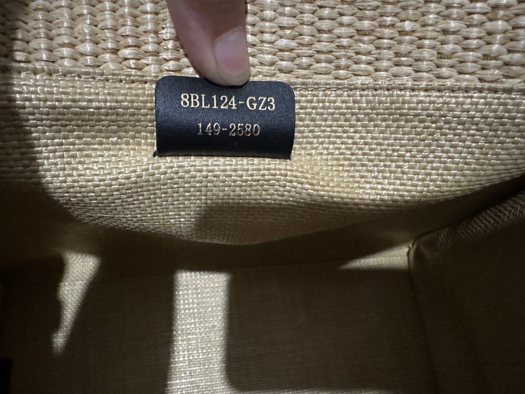Fendi Roma Straw Tote Bag with Strap-Medium size (Category: Tote Bags) located in Naga. Submitted by thankgodimpretty (Listing ID 1466510102, Image 3). Description: -Fendi Roma straw tote bag - Natural woven straw with contrasting black handles and bold front lettering -Dimensions:Medium 35 cm (approx. 13.8 in) 31 cm (approx. 12.2 in) 17 cm (approx. 6.7 in) - Includes matching detachable woven shoulder strap - Spacious interior with leather seria