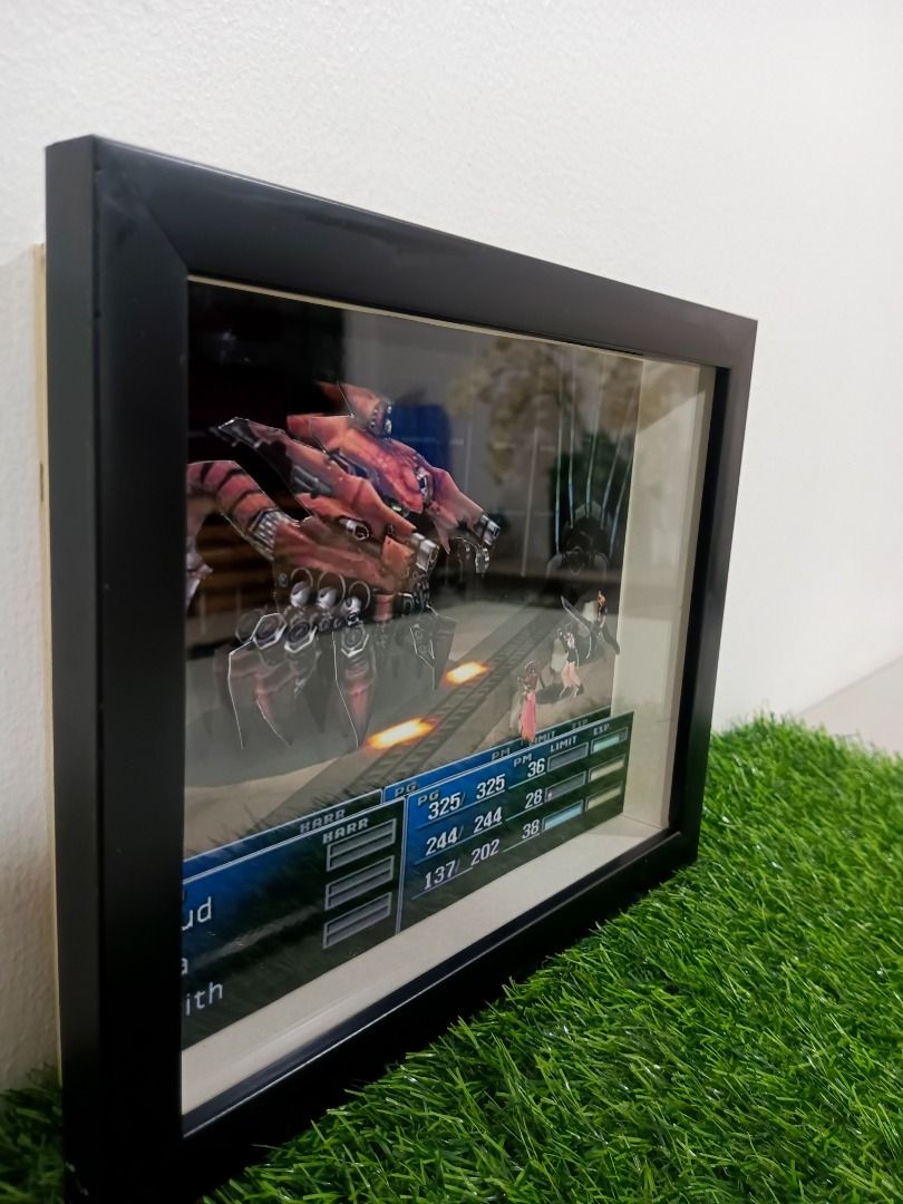 Final Fantasy 7 Retro/Video Game Shadow Box (Category: Nintendo) located in Quezon City. Submitted by natzuki10 (Listing ID 1466365620, Image 3). Description: Final Fantasy 7 Retro/Video Game Shadow Box Height: 8 inches Width: 10 inches *Handmade Pixel Shadow Boxes *Accepting Customized Designs *Perfect for Gamers & Collectors #videogames #playstation #nintendo #roomdecor #collection #gamer #gift #ff7.