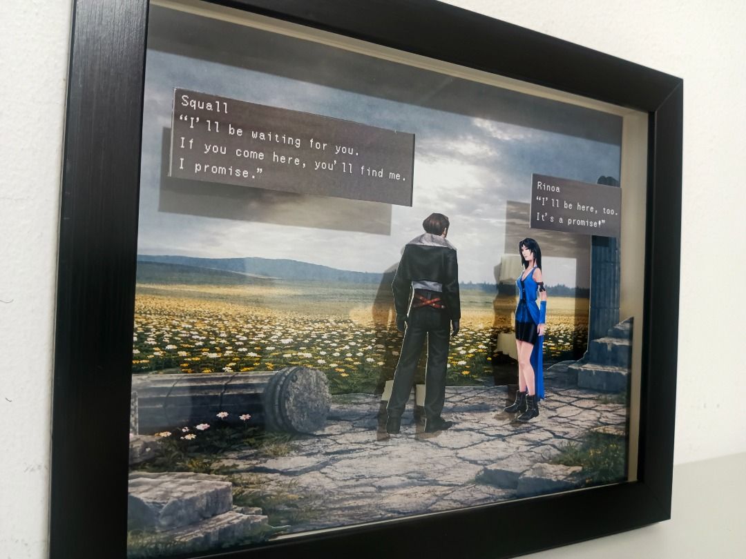 Final Fantasy 8 - Squall & Rinoa Video Game Shadow Box (Category: Nintendo) located in Quezon City. Submitted by natzuki10 (Listing ID 1466363742, Image 2). Description: Final Fantasy 8 - Squall & Rinoa Video Game Shadow Box Height: 8 inches Width: 10 inches *Handmade Pixel Shadow Boxes *Accepting Customized Designs *Perfect for Gamers & Collectors #videogames #nintendo #playstation #roomdecor #collection #gamer #gift.