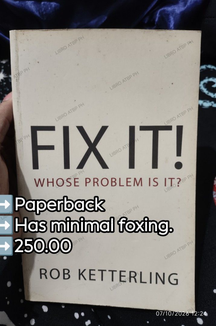 Fix it! Whose problem is it? (Category: Storybooks) located in Quezon City. Submitted by libro_atbp (Listing ID 1466384651, Image 1). Description: 📚 PRE-LOVED BOOKS FOR SALE Decluttering my personal collection. 💜 Prices & conditions are indicated in the photos. 💳 GCash / MariBank / GoTyme 🚚 Grab / Lalamove / Flash / J&T 📍 QC PAYO • FIRST TO PAY No COD • No reservations DM/comment if interested. 💜.