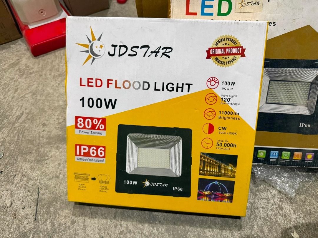 Flood Light Specs: 100 Watts Brand: JDSTAR (Category: Construction Tools & Equipment) located in Manila. Submitted by joeyroque09 (Listing ID 1466355558, Image 3). Description: Flood Light Specs: 100 Watts Brand: JDSTAR.