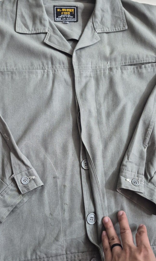 For Sale: Toray Industries Workwear Jacket (Category: Coats, Jackets and Outerwear) located in Pasig City. Submitted by radcuratesclothing2026 (Listing ID 1466465956, Image 3). Description: 🌺 For Sale 🌺 Toray Industries Workwear Jacket •Size Large but fits Medium Vintage cut •Used with some minor stains and flaws •Old Japanese brand(Toyo Rayon Co. LTD) •P750 •Pasig #RadCuratesClothing.