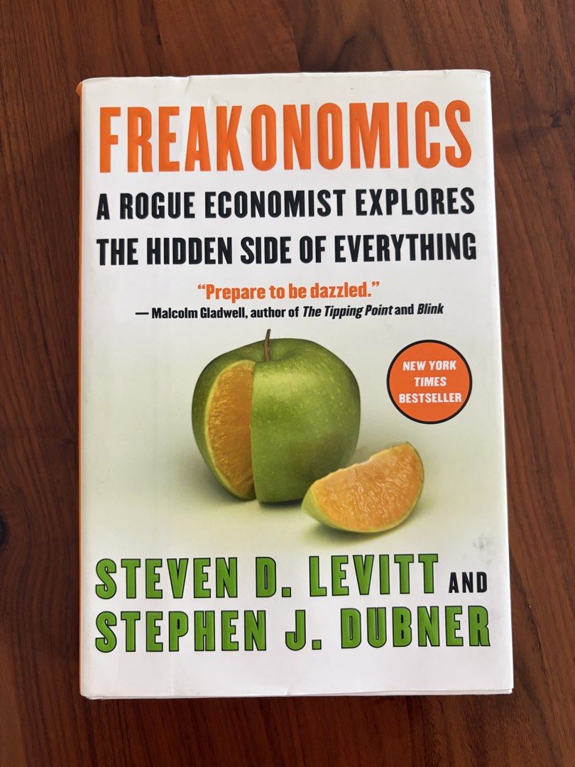 Freakonomics by Steven D. Levitt and Stephen J. Dubner (Category: Storybooks) located in Manila. Submitted by kaptainsunshine (Listing ID 1466350980, Image 1). Description: - Title: Freakonomics (NYT Bestseller) - Authors: Steven D. Levitt and Stephen J. Dubner - Format: Hardcover with dust jacket - Condition: Clean and crisp pages - Genre: Unconventional economics and fascinating everyday truths - Perfect for curious readers and book lovers.