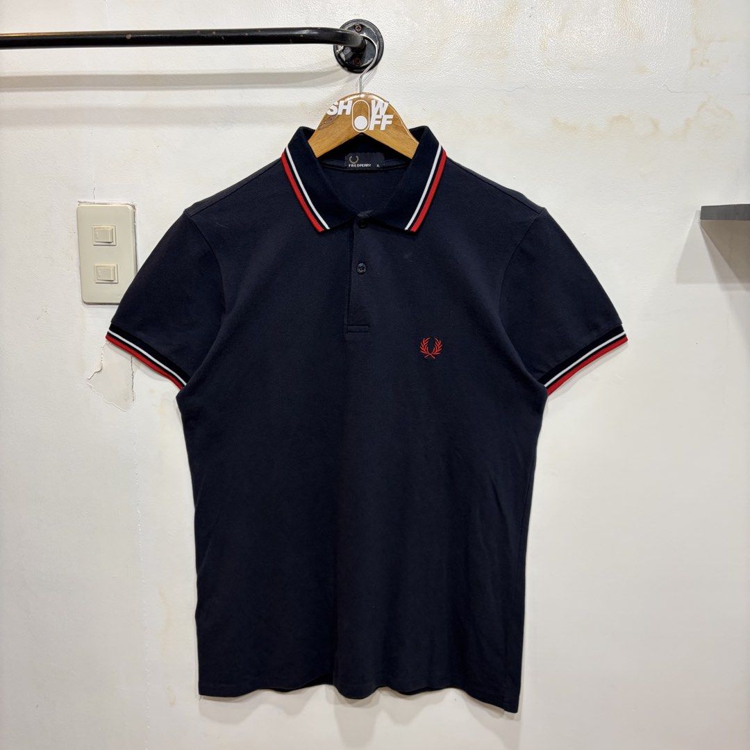 Fred Perry (Category: Tshirts & Polo Shirts ) located in Santa Rosa. Submitted by gardenofthrifts (Listing ID 1466560576, Image 1). Description: Shirt ₱1480 XL Width: 20 Length: 26 10/10 Condition Comment “Mine” below to purchase..