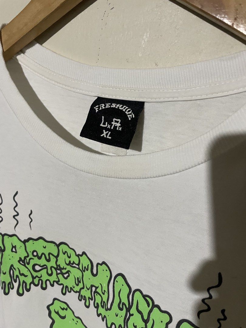 Freshjive LA Slime Logo (Category: Activewear) located in San Jose del Monte. Submitted by naaahmaaan (Listing ID 1466371242, Image 2). Description: - Dimes: L 28 - W 22 - Size: XL - 📍Sjdm Bulacan - Dm me for more inquiries 📩.