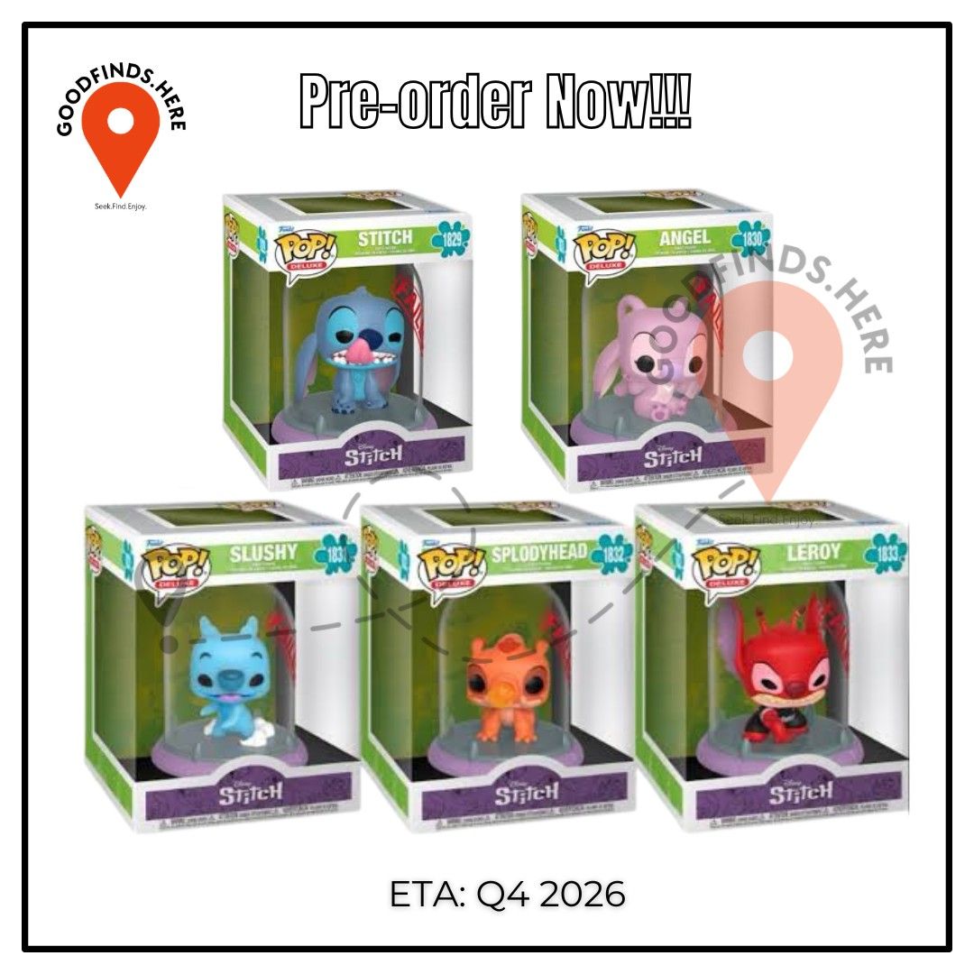 Funko: Lilo & Stitch Experiments Preorder (Category: Action & Battle Toys) located in Pasig City. Submitted by goodfinds.here (Listing ID 1466562714, Image 1). Description: ❗Funko: Lilo & Stitch Experiments Preorder❗ ▪️Stitch ▪️Angel ▪️Slushy ▪️Splodyhead ▪️Leroy ₱2,100 each / DP: 1,100 each ETA: Q4 2026 (subject for DELAY or to change without prior notice) ❗For Pre-order ONLY, No extra available❗ DOWNPAYMENT is required to RESERVE SLOT/S once or