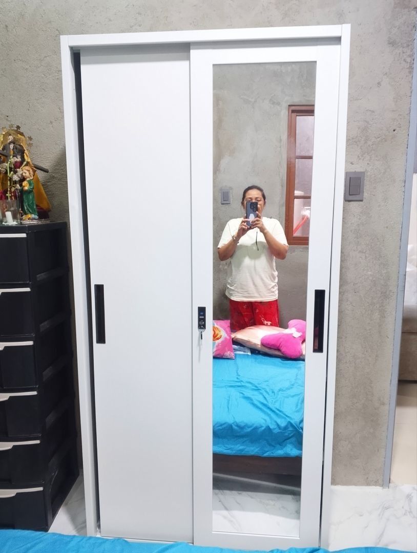 Furniture (Category: Kids Wardrobes & Storage) located in Caloocan City. Submitted by swiftdolphin.2aa81b (Listing ID 1466350497, Image 3). Description: Durable Steel Wardrobe / Storage Cabinet ✅ Strong steel construction ✅ Large storage capacity ✅ Easy to clean ✅ Different colors & designs available 📍 Metro Manila 🚚 Delivery available Message us for price, size and delivery details..