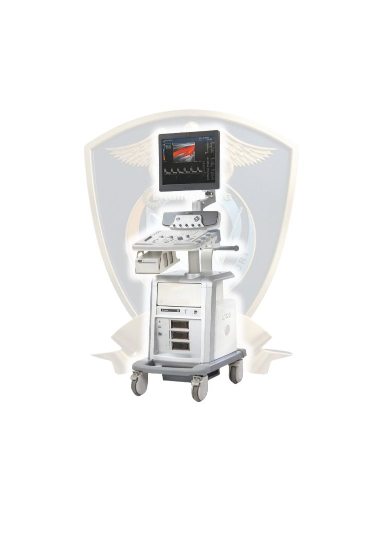GE LOGIQ (Category: Medical Supplies & Tools) located in Caloocan City. Submitted by nv_lifesupport511 (Listing ID 1466437014, Image 1). Description: GE LOGIQ It features a digital display monitor at the top, a main control panel with buttons and sliders in the middle, and a central processing unit on a mobile base with four wheels. For inquiries please sent us a message, we happy to assist you!.
