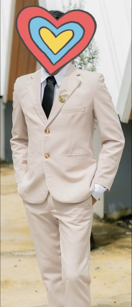 Groom’s Suit and Pants (Category: Coats, Jackets and Outerwear) located in Manila. Submitted by strwbrrymatchaaa (Listing ID 1466410523, Image 1). Description: Size small to medium Used once.