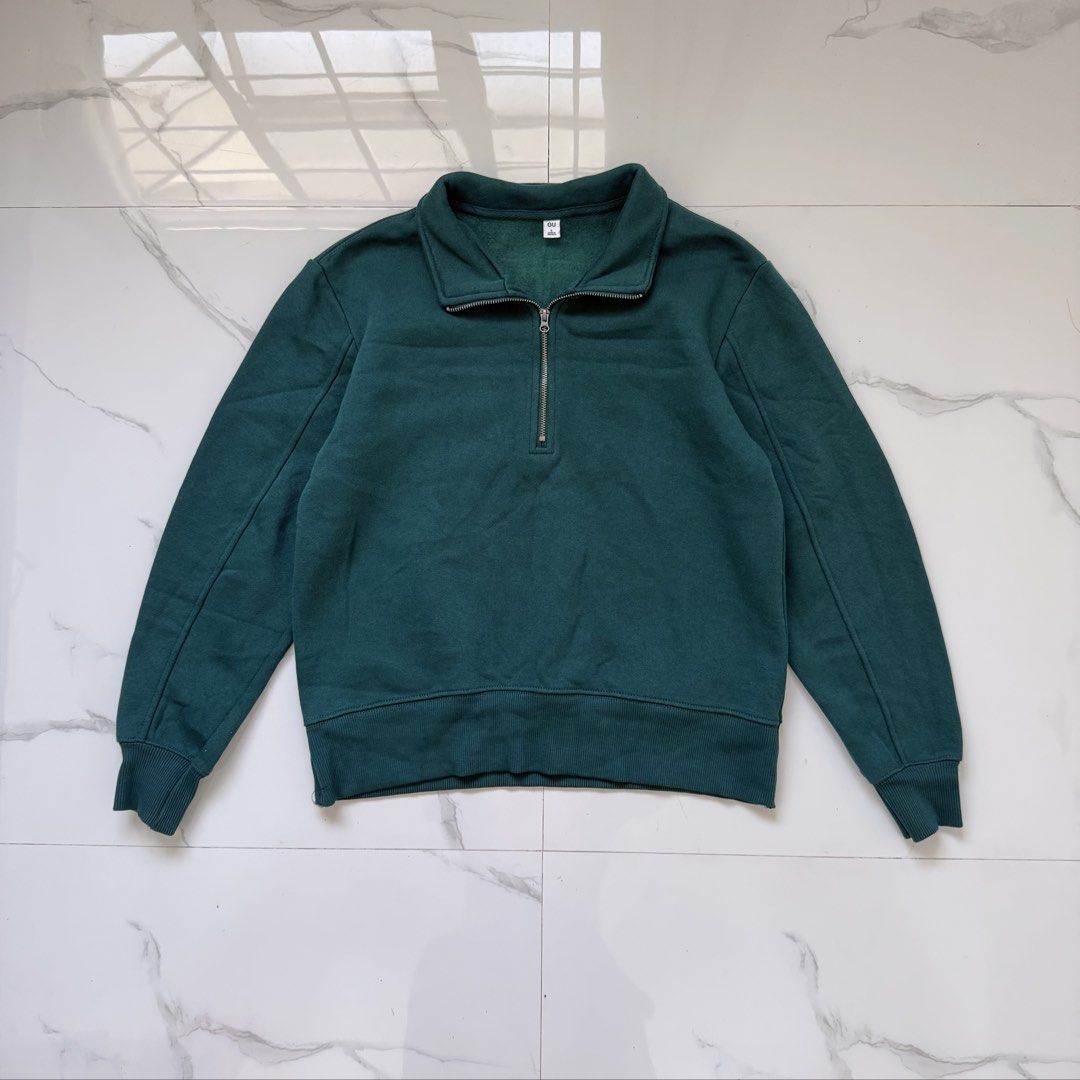 GU Heavy Weight Sweat Half Zip Pullover (Category: Coats, Jackets and Outerwear) located in Santo Tomas. Submitted by the580closet (Listing ID 1466493238, Image 1). Description: GU Heavy Weight Sweat Half Zip Pullover - Large 18.5 inches - chest 21.5 inches - length 16.5 inches - shoulder 21 inches - sleeves length .