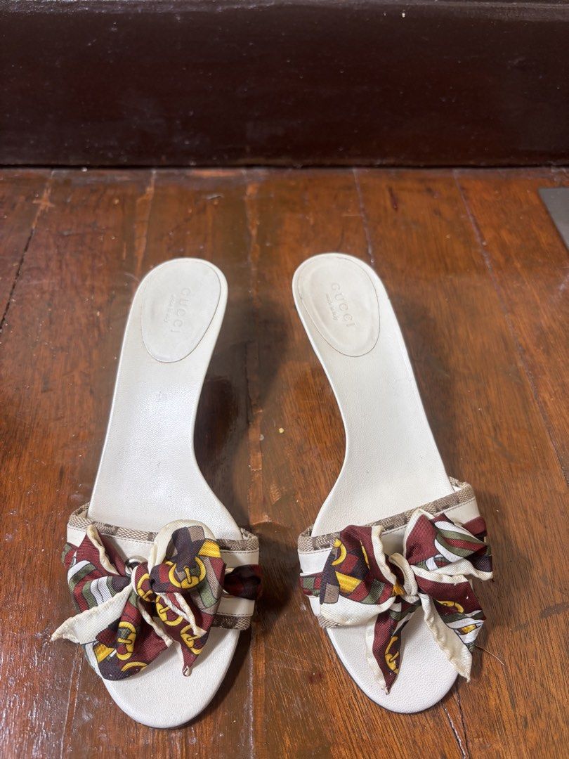 Gucci Beige Leather Slide Sandals (Category: Sandals) located in Manila. Submitted by earlylifecrisis3 (Listing ID 1466460048, Image 1). Description: Size 36 Condition 9/10 Measure it by inch Insole: 9.5 Outsole: 9.5 Heels: 1.5 •Refund / Returns not allowed allowed •Please do check the dimensions size on labels sometimes are not accurate on the sizing •Ask me before purchasing.