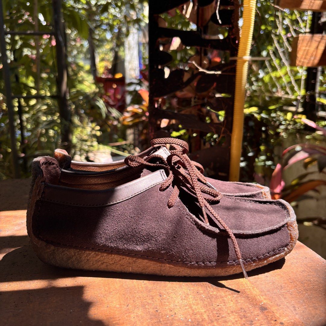Hawkins Brown Suede Wallabees (Category: Casual Shoes) located in Pasay City. Submitted by thepaircollective (Listing ID 1466385301, Image 2). Description: - Color: Dark brown suede - Soles: Natural crepe soles for all-day comfort - Interior: Perforated leather insoles .