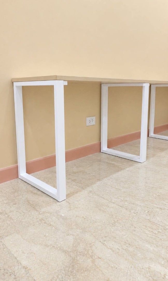 Heavy Duty Computer table (Category: Tables & Sets) located in Manila. Submitted by joydolor (Listing ID 1466410763, Image 2). Description: 🔥 HEAVY DUTY OFFICE TABLE 🔥 ✅ BRAND NEW ✅ LAMINATED TOP ✅ MAKAPAL ANG TOP ✅STURDY ✅ 2.5CM THICKNESS ✅ WITH HOLE FOR WIRE ✅METAL FRAME METAL FRAME DISCRIPTION Gloss black Size 1x2 Galvanized Steel 1.5MM Thickness Coated with epoxy enamel spray paint (kaya hindi mababakbak ang paint) 100x50cm ⚪off white color
