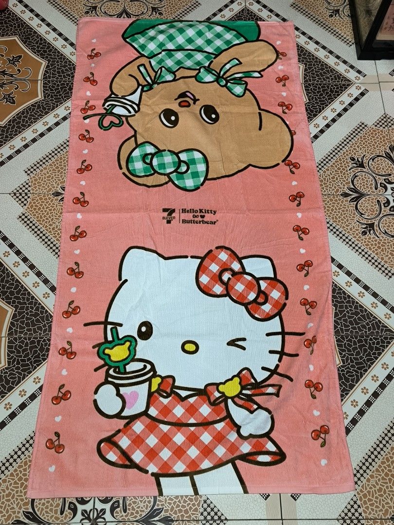 hello kitty x butterbear x 7-11 bath towel (Category: Towels, Napkins & Holders) located in Cavite. Submitted by jenniferst88424 (Listing ID 1466353880, Image 1). Description: hello kitty x butterbear x 7-11 bath towel from Thailand ♥️.
