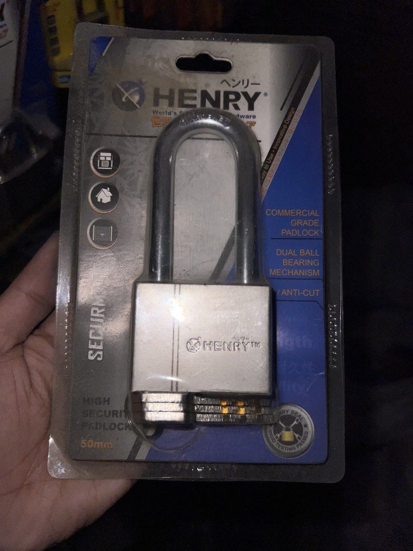 Henry and mmt padlock (sale) (Category: Locks, Doors & Gates) located in Paranaque City. Submitted by pilipinashop (Listing ID 1466414008, Image 1). Description: Price starts at 110 Brand new Sale mt306 30mm - 110 henry 50mm - 300 / 500 henry 30mm - 170 .