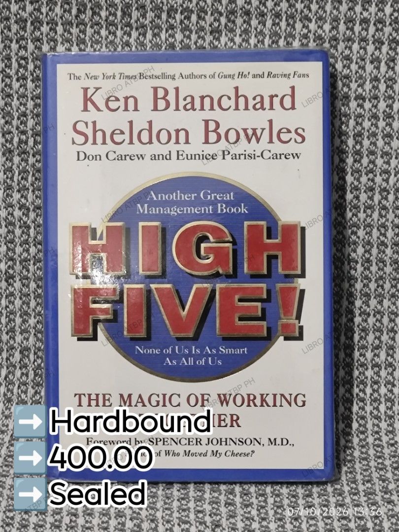 High Five (Category: Storybooks) located in Quezon City. Submitted by libro_atbp (Listing ID 1466390435, Image 1). Description: 📚 PRE-LOVED BOOKS FOR SALE Decluttering my personal collection. 💜 Prices & conditions are indicated in the photos. 💳 GCash / MariBank / GoTyme 🚚 Grab / Lalamove / Flash / J&T 📍 QC PAYO • FIRST TO PAY No COD • No reservations DM/comment if interested. 💜.