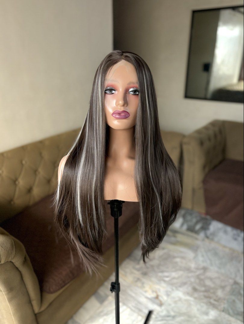 Highlights Lace Front Wig (Brand New!) (Category: Hair Accessories) located in Manila. Submitted by stellarwigs (Listing ID 1466365178, Image 2). Description: Highlights Lace Front Wig For Sale! Price: ₱1500 only! (brand new) ✅FREE PARTING (13x4) (30 Inches) ✅Can be curled or straightened and washed. ✅Futura Fiber Close to human hair. ✅Thick High Quality Hair. ✅What you see is what you get. ✅On Hand! Shipping available nationwide. ✅Same day deliv