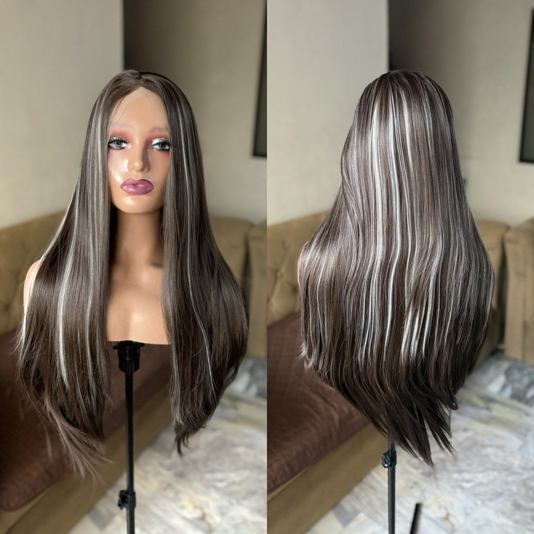 Highlights Lace Front Wig (Brand New!) (Category: Hair Accessories) located in Manila. Submitted by stellarwigs (Listing ID 1466365178, Image 1). Description: Highlights Lace Front Wig For Sale! Price: ₱1500 only! (brand new) ✅FREE PARTING (13x4) (30 Inches) ✅Can be curled or straightened and washed. ✅Futura Fiber Close to human hair. ✅Thick High Quality Hair. ✅What you see is what you get. ✅On Hand! Shipping available nationwide. ✅Same day deliv