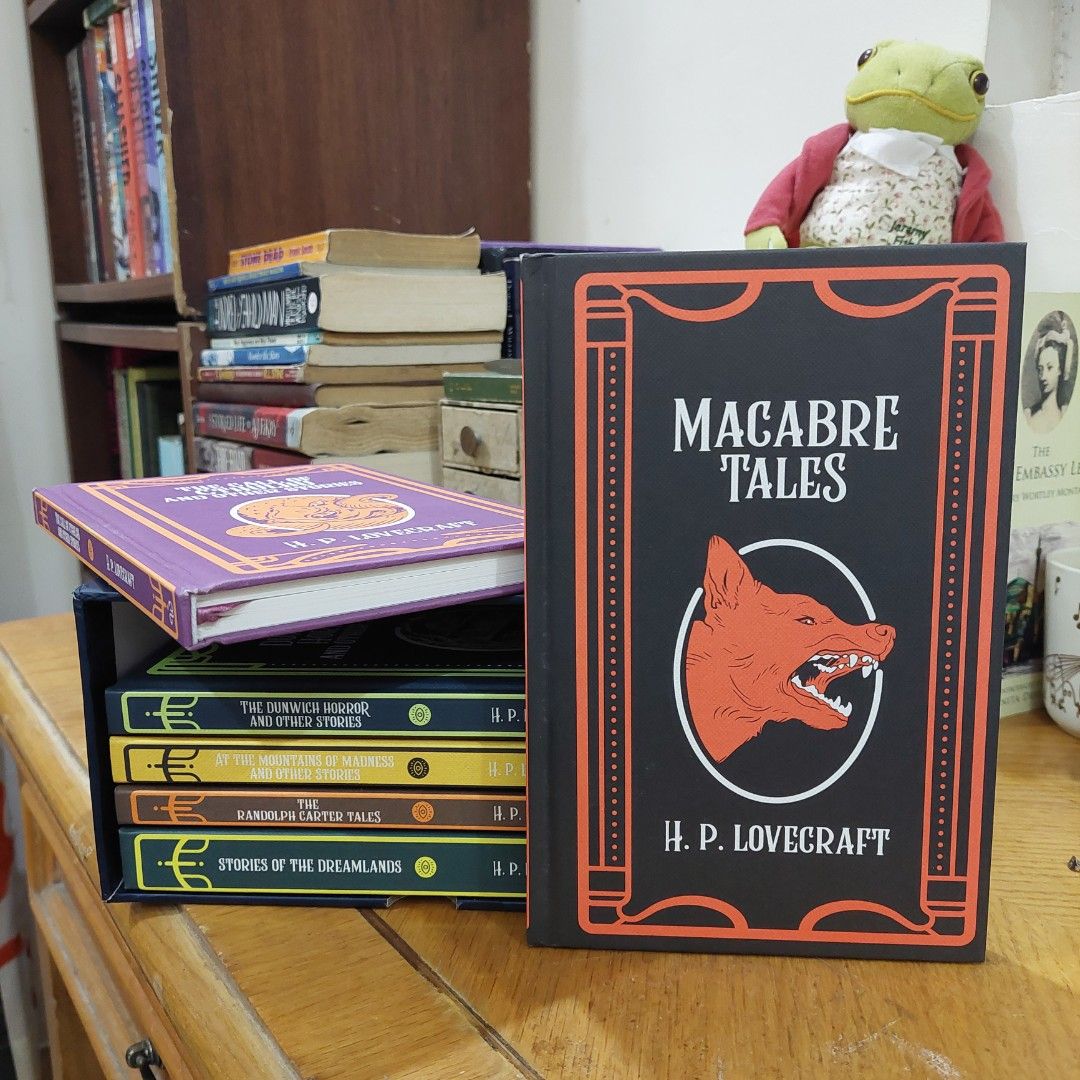 H.P. Lovecraft Collection Box Set (Category: Storybooks) located in Angeles City. Submitted by eve.vienna (Listing ID 1466529632, Image 2). Description: H.P. Lovecraft Collection Box Set hardcover - brand new Titles: The Call of Cthulhu, Macabre Tales, The Dunwich Horror, At the Mountains of Madness, The Randolph Carter Tales, and Stories of the Dreamlands. MOP: GCASH / MAYA MOD: J&T.