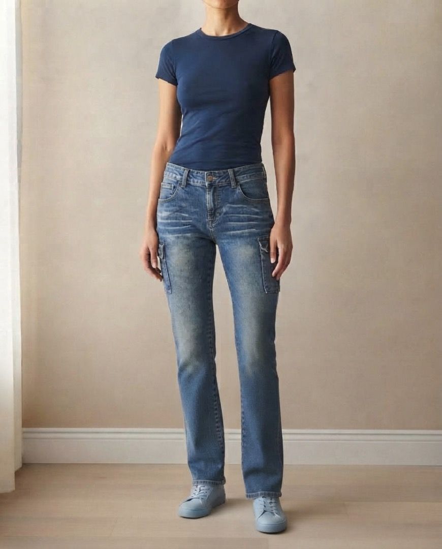 IDO CARGO DENIM JEANS (Category: Jeans) located in Marikina City. Submitted by minimalistmanila (Listing ID 1466076342, Image 1). Description: IDO CARGO DENIM JEANS ✨ Bought in Singapore • Condition: Worn 3X • Size: Medium, 28-29 waist • Model is 5'5 Original Price: 40 SGD My Price: P999. Order now! 🔴 No additional pictures will be provided. Lowballers will be ignored. Joybidders will be blocked. .