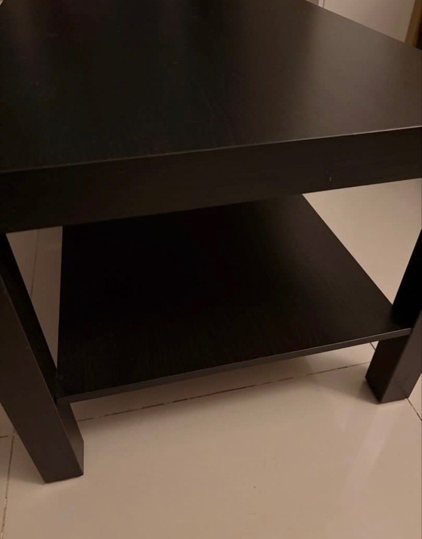 IKEA LACK Coffee Table Black-Brown (Category: Tables & Sets) located in Las Pinas. Submitted by jeime (Listing ID 1466373193, Image 3). Description: - Item: IKEA LACK Coffee Table - Color: Black-brown - Dimensions: 90x55 cm - Features: Practical lower shelf for magazines, remotes, and clutter - Design: Sturdy build with clean lines, easy to match any decor - Clean like new - Available for pick up: 2nd week of November .
