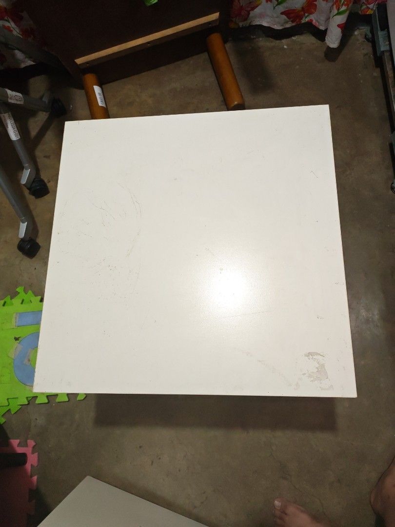 IKEA LACK side table white (Category: Tables & Sets) located in Manila. Submitted by aks_japansurplus30 (Listing ID 1466393717, Image 2). Description: - Authentic IKEA LACK side table in classic white - Compact square design with four sturdy legs 55cmx55cm - Original model sticker (21072) intact underneath - Fully functional and sturdy, perfect as a bedside or sofa table - Please note: Shows cosmetic wear, including scuffs and scratches from prev