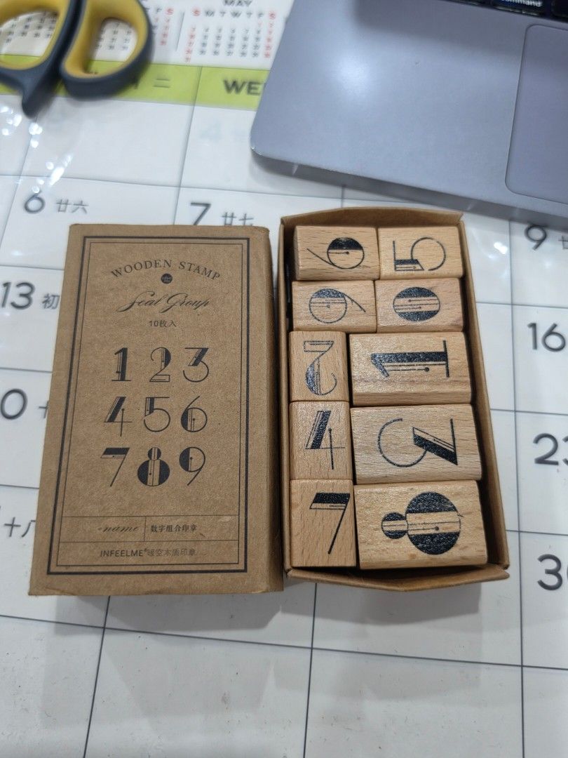 Infeelme Wooden Stamp Numbers with Different Sizes (Category: Stationery & School Supplies) located in Quezon City. Submitted by snowflakes.specials (Listing ID 1466393749, Image 1). Description: Used 2 pcs only.