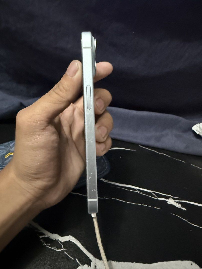 IPHONE 15 128 GB NO ISSUE (Category: iPhone 15 Series) located in Manila. Submitted by leilailie26 (Listing ID 1466476933, Image 2). Description: Iphone 15 Blue 128 GB 81% Battery Health Unit only No issue 23,500 Nego.