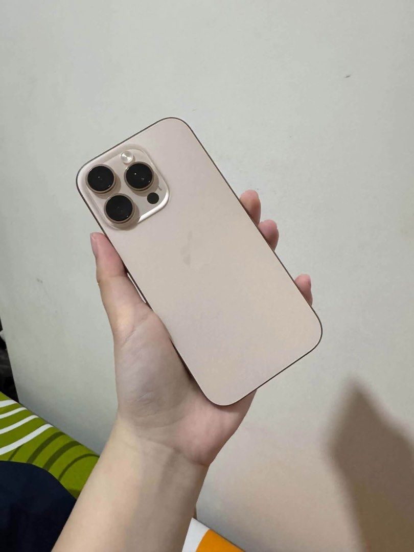 Iphone 16 pro 128 gb (Category: iPhone 16 Series) located in Manila. Submitted by eizshakha17520 (Listing ID 1466447686, Image 2). Description: Valenzuela location 89% battery health First use: March 2025 With box, charger cable, cases, and tempered (if mahanap ung tempered) No issues, no damages.
