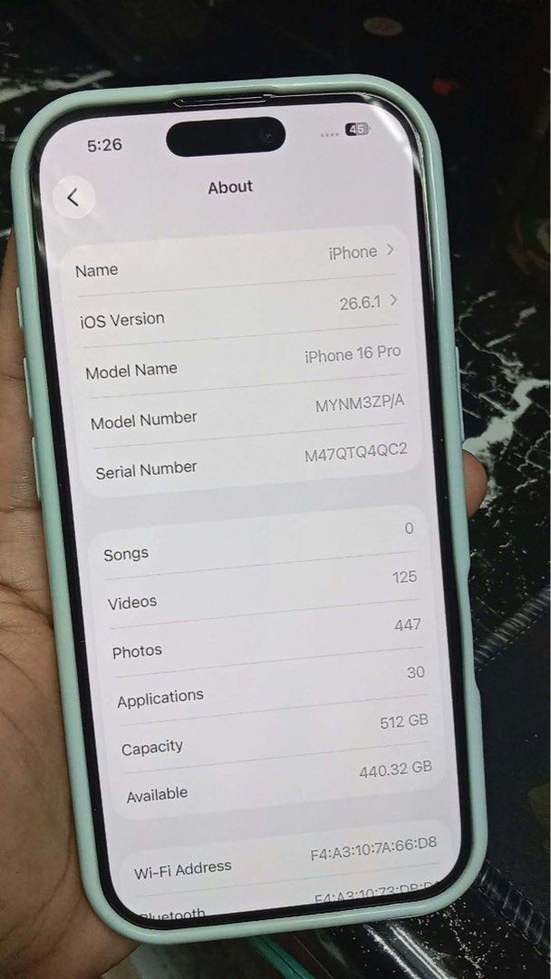 iPhone 16 Pro (Category: iPhone 16 Series) located in Manila. Submitted by harryelizondo (Listing ID 1466448855, Image 1). Description: F O R S A L E iPhone 16 Pro 91% battery health 512gb!!! Phone only! 50k! Nego for sure buyers!.