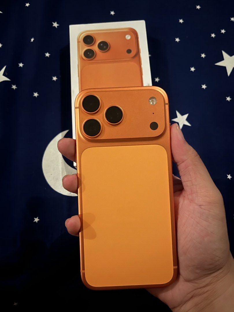 IPHONE 17 PRO MAX 100bh 100CC 63k RUSH RUSH (Category: iPhone 16 Series) located in Manila. Submitted by jacoburban66967 (Listing ID 1466448323, Image 1). Description: IPHONE 17 PRO MAX ORANGE 256gb 64k. RUSH RUSH NO ISSUE NTC APPROVED NO SIM RESTRICTIONS CAMERA IN PERFECT CONDITION .