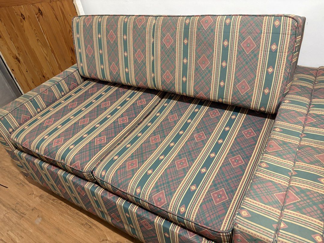 Japan Sofa Beds (Category: Sofas) located in Magalang. Submitted by keos2 (Listing ID 1466474370, Image 1). Description: Quick sell quality at mabigat siguradong matibay unfolds into a double bed (54x75) needs cleaning (vacuum and disinfect) 2pcs 6.5k each nego rfs: declutter Magalang Pampanga.