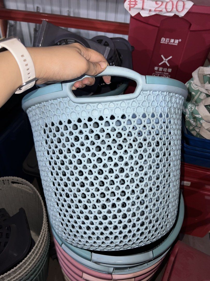 Japanese mesh laundry basket (Category: Laundry Baskets) located in Paranaque City. Submitted by pilipinashop (Listing ID 1466417727, Image 1). Description: Brand new Sale 15” width 12” height.