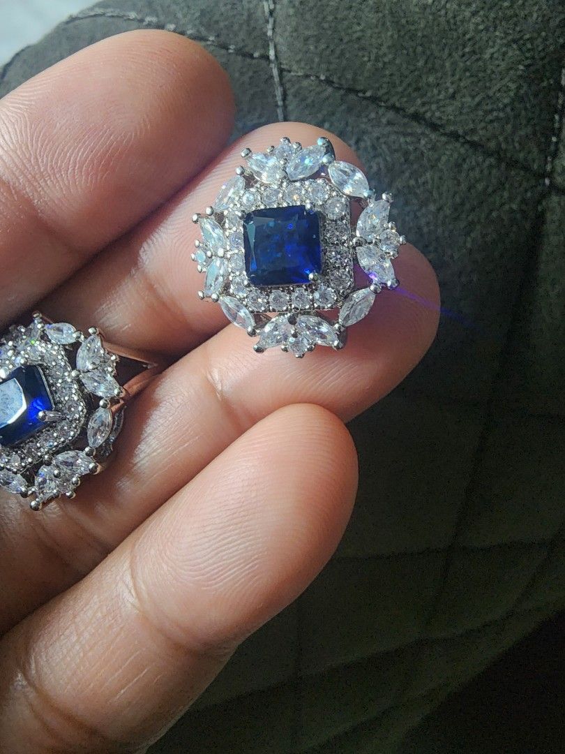 JEWELRY SET (whitegold plated setting) (Category: Precious Stones) located in Manila. Submitted by chrinathalie (Listing ID 1466365970, Image 2). Description: guaranteed sparkly and tarnish resistant plated with real rhodium and whitegold Dia design.