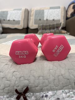 Pink 2KG Hex Dumbbells Pair, Sports Equipment, Exercise & Fitness ...